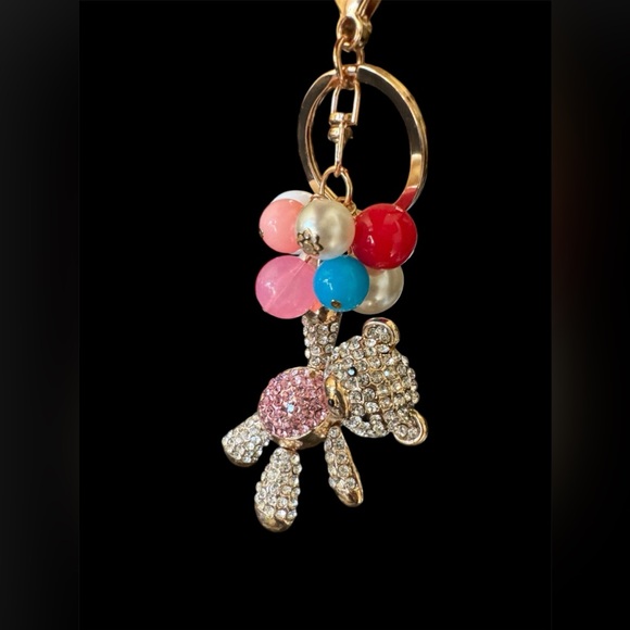 NEW CUTE BEAR AND BALLOONS KEY CHAIN - Picture 5 of 14